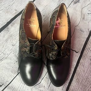 NEW Embassy London - Black and Gold Roulette Heels - Size US 8 (EU 39) (Leather)